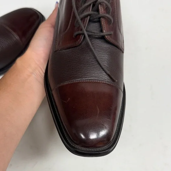 Johnston & Murphy 15 0670 Corbett Cap  Toe Derby Dress Leather Shoes  like NEW - Picture 6 of 16